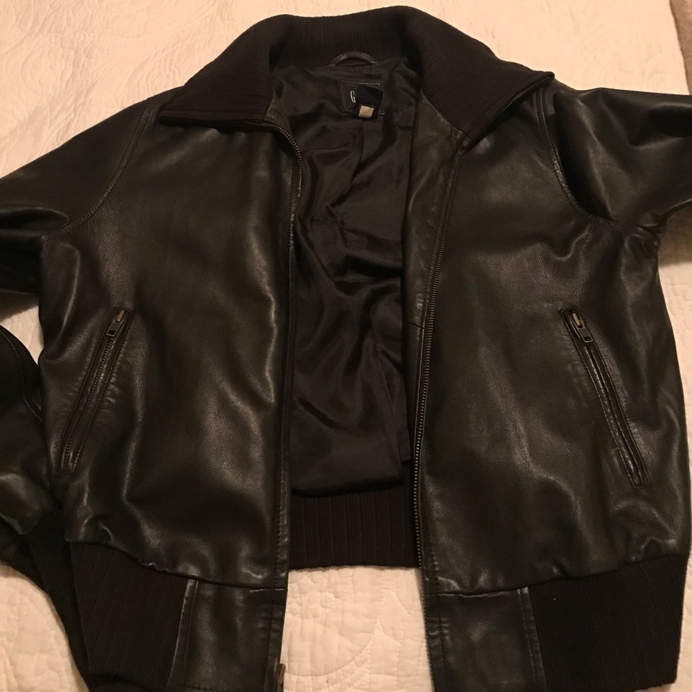 GAP leather bomber jacket
